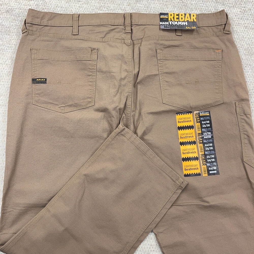 Ariat Rebar M4 Pants Men 44x30 Relaxed Straight Leg Brown Dura Stretch Work NWT - Picture 13 of 16